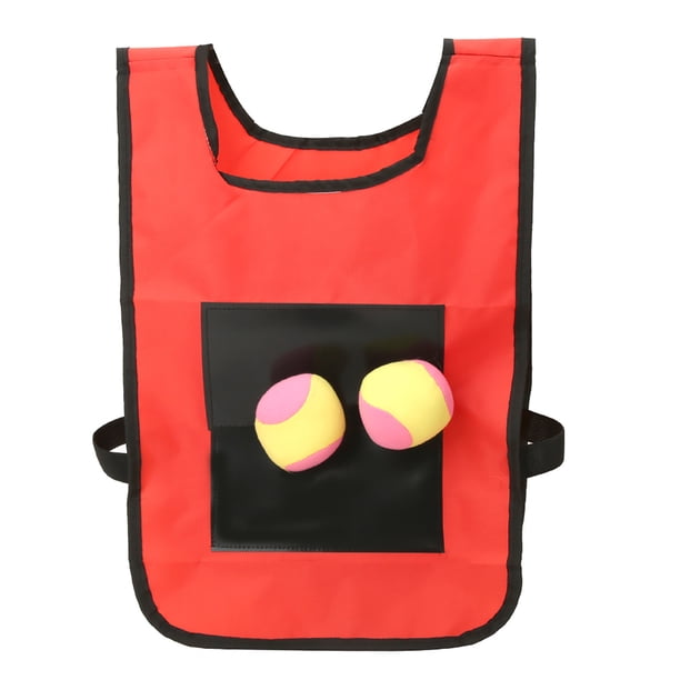 Chaleco adhesivo Dodgeball etiqueta, Tela Oxford de 16,9x11,6 Pulgadas, Juego de Tiro para Niños Con Pelotas para Niños y Niños Pequeños, Juego al aire Libre