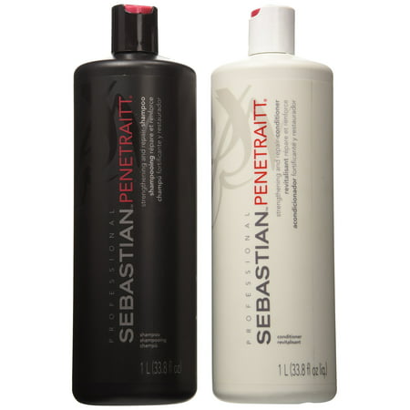 Sebastian Sebastian Penetraitt Strengthening and Repair Shampoo & Conditioner Litter DUO Set 33.8 (Best Split End Repair Shampoo And Conditioner)