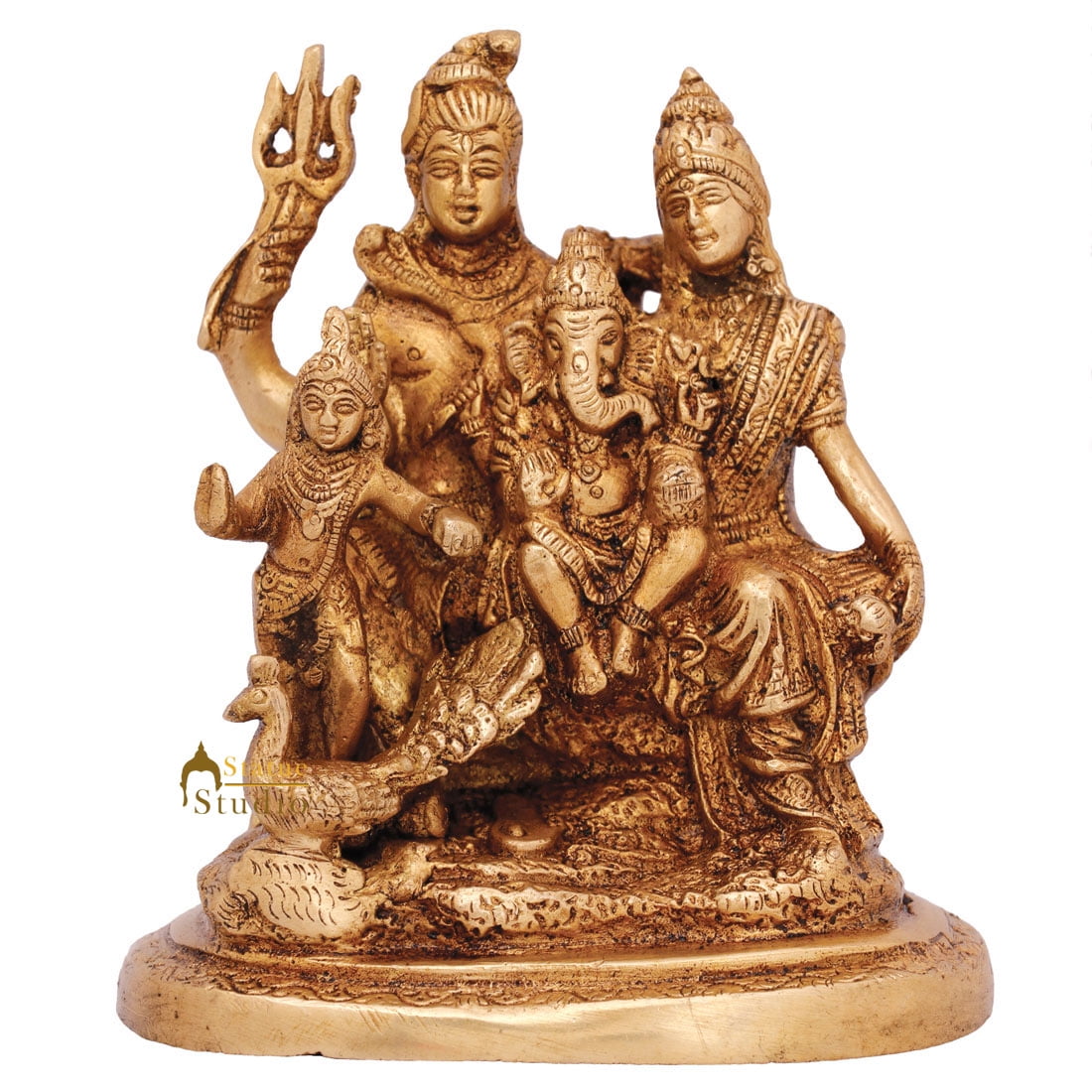 StatueStudio Lord Shiva Parivar Statue Shiv with Parvati Kartik Ganesha ...