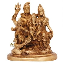 StatueStudio Lord Shiva Parivar Statue Shiv with Parvati Kartik Ganesha Statue Handmade Religious Figurine for Pooja Room, Home Temple and Office Table (5 X 2.5 X 5.5 Inch)