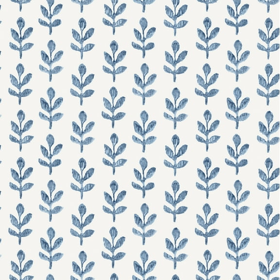 Chesapeake Whiskers Blue Leaf Wallpaper