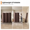 thumbnail image 4 of Jostyle 6 Panel All-Weather Room Divider Privacy Screen, Durable Folding Partition with Sturdy Pine Frame & Premium UV-Resistant Polypropylene Mocha Brown, Waterproof Windproof Indoor Outdoor Use, 4 of 8