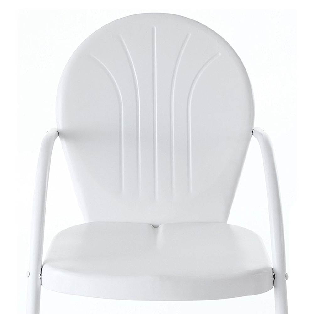 Crosley Furniture Griffith Metal Outdoor Patio Chair in White