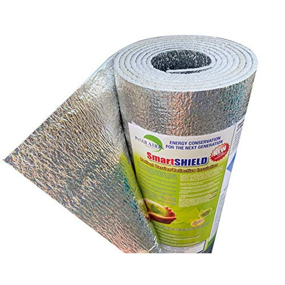 SmartSHIELD -3mm 48"x10ft Reflective Insulation roll, Foam Core Radiant Barrier, Thermal Insulation Shield - Engineered Foil