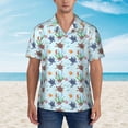 thumbnail image 4 of Goofa Turtle Hawaiian Shirt for Men, Unisex Summer Beach Casual Short Sleeve Button Down Shirts,Aloha Tropical Floral print shirt-, 4 of 9
