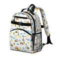 thumbnail image 2 of Excavator and Sun White Pattern Cute School Backpack Bag for School with Padded Back and Adjustable Shoulder Straps 15.25"x11.5"x5.25", 2 of 5