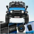 thumbnail image 3 of Ourlova Kids Electric Vehicles with Parent Remote Control, 3 Speeds, Max Speed 5 MPH, Spring Suspension, LED Lights, Music, Electric Ride-On Car, 3 of 9