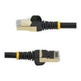 thumbnail image 3 of StarTech.com STP CAT 6A 10GbE RJ-45 9ft CAT6A CEthernet RJ45 Fluke TIA Âble Cordon de Raccordement Sans Fil Blindé 100W PoE, Câble Réseau avec Soulagement de la Déformation, Noir, Certifié / - Catégorie 6A - 26AWG (C6ASPAT9BK) - Câble de Raccordement - (M) à RJ-45 (M), 3 of 5