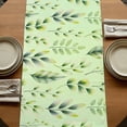 thumbnail image 5 of Table Runners 48 Inches Long Dress Scarves, Green Leaves Farmhouse Kitchen/Dining Table Runner, Short Coffee Tablerunners, Summer Botanical Farmhouse Leaf 13x48 Inch, 5 of 9
