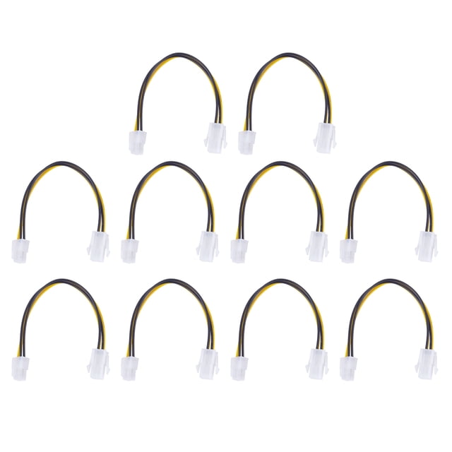 Câble d'Extension d'Alimentation CPU 10X, 20cm/8 Pouces 12V 4 Broches Mâle à 4 Broches P4 Femelle