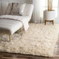 thumbnail image 2 of nuLOOM Hand Woven Genuine Greek Flokati Shag Area Rug, 9' x 12', Natural, 2 of 5
