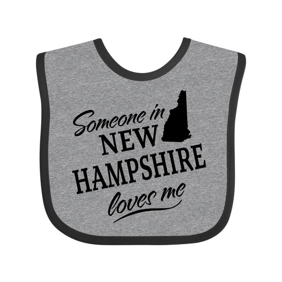 Inktastic Someone in New Hampshire Loves Me Boys or Girls Baby Bib