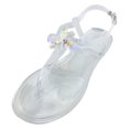 thumbnail image 1 of Heiheiup Women's Fashion Casual Flats Rhinestone Round Toe Sandals Buckle Strap Shoes, 1 of 2
