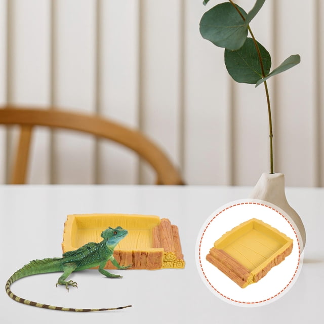 WEUVEB De Para Reptiles En Resina Color Amarillo Resistente Y Duradero Para Terrarios