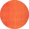 thumbnail image 1 of Ahgly Company Indoor Round Abstract Orange Contemporary Area Rugs, 4' Round, 1 of 1