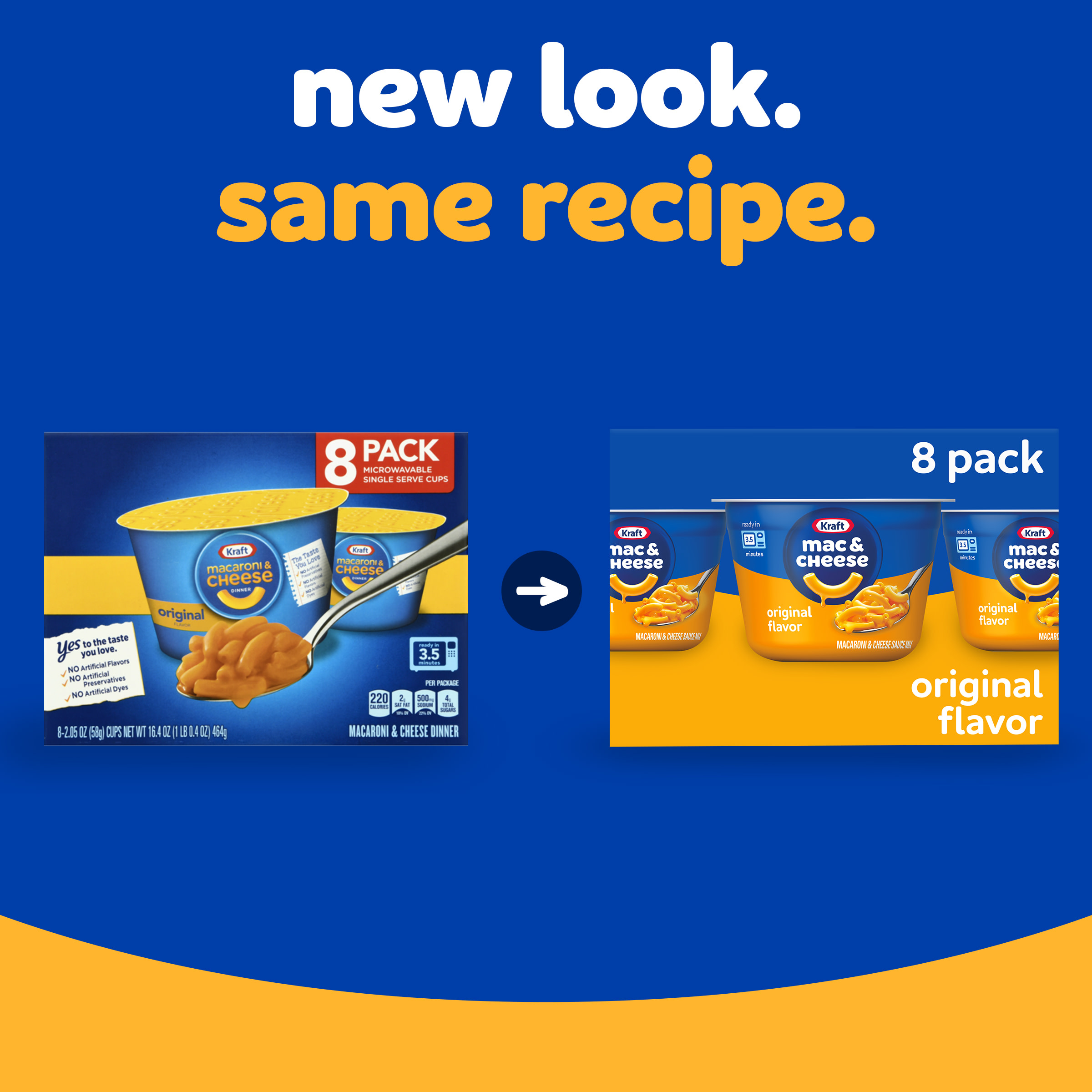 (2 pack) Kraft Original Mac N Cheese Macaroni and Cheese Cups Easy Microwavable Dinner, 8 ct Box, 2.05 oz Cups - image 4 of 21