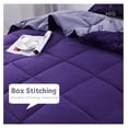 thumbnail image 3 of KeLiang 3 Pieces Purple Oversized Reversible Comforter Set King, Modern Breathable Box Stitched Duvet Insert with 2 Shams, Soft Fluffy All Season Comforter Set with Corner Tabs for Bedroom, Microfiber, 3 of 8
