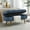 Denim Blue, variant on 43.5" Linen Storage Ottoman Bench for Bedroom,Upholstered Boucle Ottoman with Safety Hinge,End of Bed Bench with Rubber Wood Legs for Living Room Entryway,Pale-Gray
