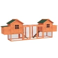 thumbnail image 1 of PawHut Large Chicken Coop & Rabbit Hutch with Outdoor Run, 1 of 10