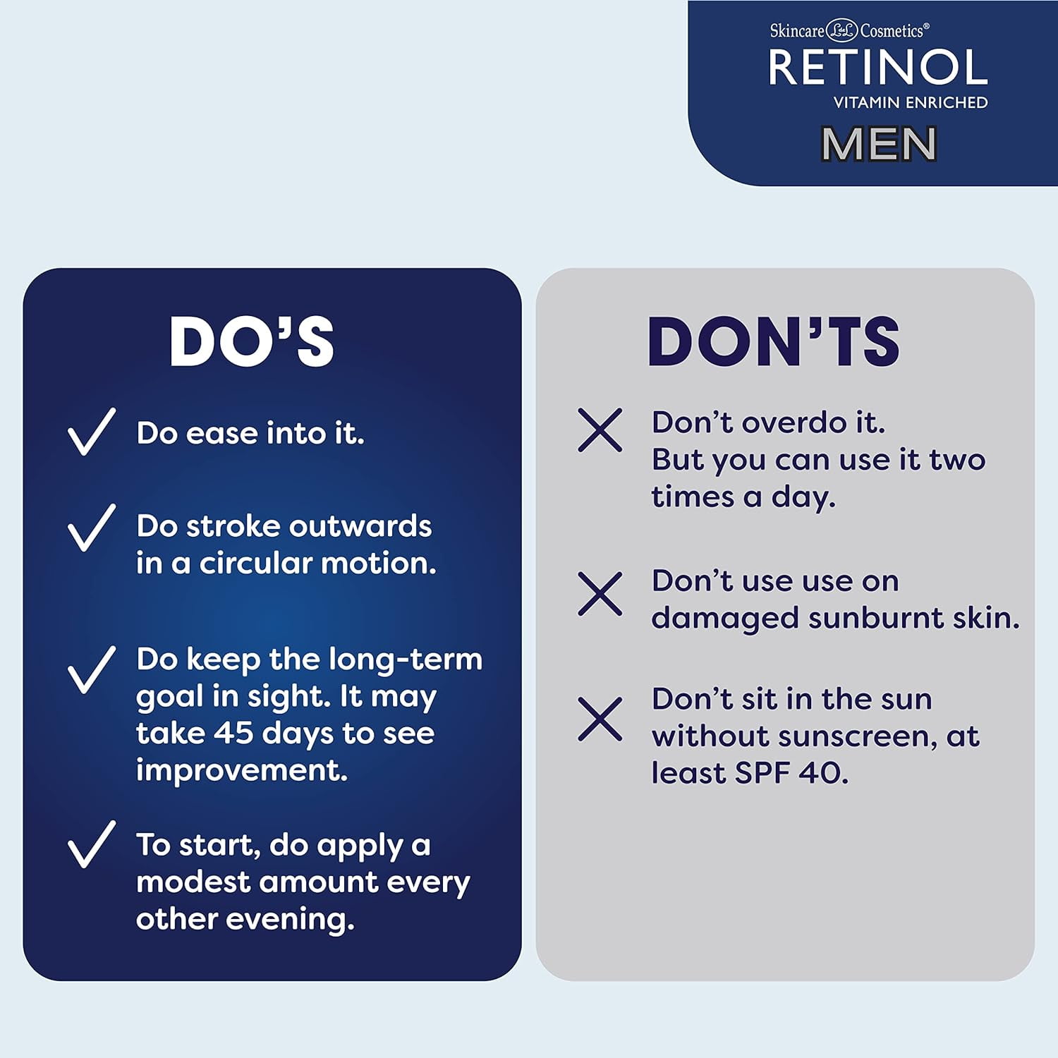 Retinol Anti-Aging Skincare Daily Moisturizer for Men 1.7 oz
