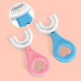 thumbnail image 3 of Niños y Niñas, Cepillo de Silicona Suave de Grado Alimenticio, Cepillo Dental Curvado para Limpiar Dientes 360°, para Cuidar de la Salud Bucal (2-6 Años) ShuxiuWang  1327537035978, 3 of 4