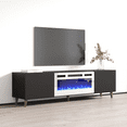 thumbnail image 2 of Pafos WH-EF Fireplace TV Stand for TVs up to 80", Modern Matte 71" Entertainment Center, Electric Fireplace TV Media Console with Storage Cabinets, 2 of 6