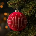 thumbnail image 4 of Eolstice Velvet Christmas Ball Ornaments, Flocked Balls with Glitter Embossed Details, Holiday Tree Hanging Festive Decor for Home, Party, Indoor, 4 of 5