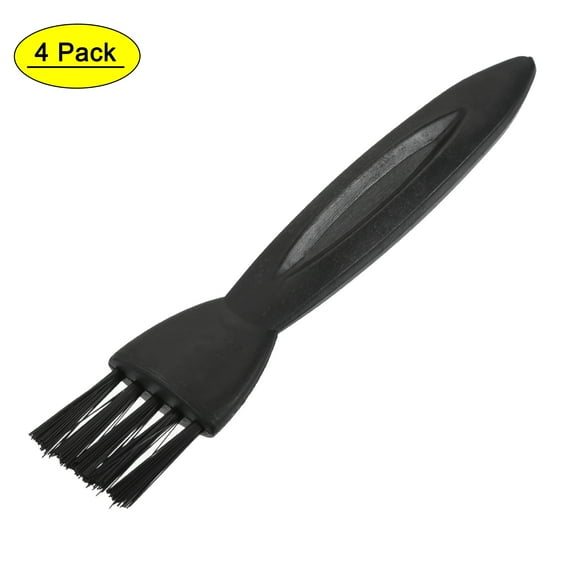 Uxcell Shaver Cleaning Brush Tools Black with 3.3 Inch Plastic Handle, 4 Counts