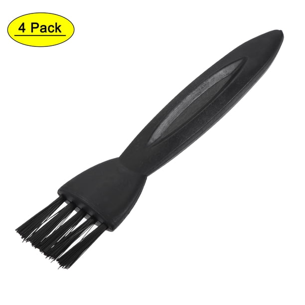 Herramientas de cepillo de limpieza para afeitadoras Uxcell negras con mango de plástico de 3.3 pulgadas, 4 unidades