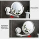 thumbnail image 5 of Espejo de maquillaje plegable de pared, espejo de aumento de doble cara con rotación de 360°, material ABS y ventosa para baño y tocador, diseño que ahorra espacio con gancho, 5 of 8