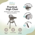 thumbnail image 2 of Dolu Nuve Deluxe High Chair for Babies 6+ Months w/ Harness & Removable Tray, Stone Grey, 2 of 5