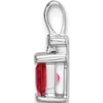thumbnail image 2 of 14K White Gold Square Ruby And Diamond Pendant (Width 6) (Length 13.7) - Jbsp, 2 of 5