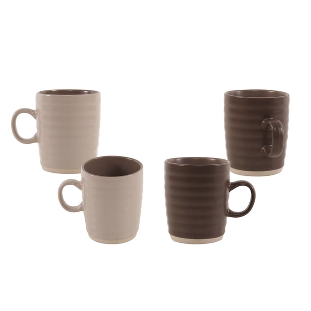 Juego de Tazas de Cerámica Crown Baccara 4 piezas de 320 ml VOLUTOSET