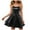Black, variant on TTUHYWXI Women's Metallic Glitter Cowl Neck Cami Mini Dress Sexy Club Party Night Bodycon Short Dresses (Silver, S)