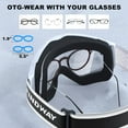 thumbnail image 3 of Ski Goggles OTG - Over Glasses Snow/Snowboard Goggles for Men, Women & Youth - 100%, 3 of 5