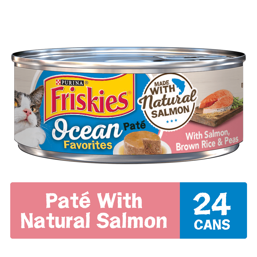 24 Pack Friskies Natural Pate Wet Cat Food Ocean Favorites With Salmon Brown Rice Peas 5 5 Oz Cans Walmart Com Walmart Com 24 Pack Friskies Natural Pate Wet Cat Food Ocean Favorites With Salmon Brown Rice Peas 5 5 Oz Cans Walmart Com Walmart Com