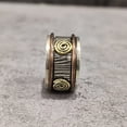thumbnail image 6 of 3 Tone Spinner Band, Meditation Ring, 925 Sterling Silver Ring, Spinning Thumb Ring, Multi Tone Ring, Fidget Ring, Handmade Jewelry, Christmas Oxidized, Womans Band Ring, Anxiety Ring, Mans Band Gifts, 6 of 6