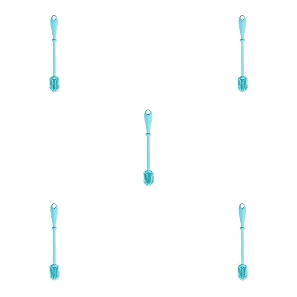 Bewildely Herramienta de de cepillo de silicona de mango largo para biberón Recipiente de boca estrecha y profunda, Azul, S Type2 NO2