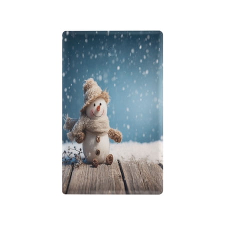 IAUYY Retardant PC Material Unused Outlet Cover Switch Plate Covers Easy DIY Installation with Screws Light Switch Cover Plate Snowman's Face Was Filled with Joy