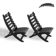 thumbnail image 2 of FURRYFECTION HDPE Adirondack Chairs Set of 2, Black, 2 of 8