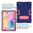 thumbnail image 3 of Galaxy Tab S6 Lite Case 10.4 inch 2020, SM-P610 Cover Case, Kids Heavy Duty Rugged Hybrid Shockproof Kickstand Protective Case with S Pen Holder for Samsung S6 Lite SM-P610/P615, Navy Blue+Pink, 3 of 8
