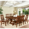 thumbnail image 2 of Furniture of America Jenit Extendable Wood Dining Table, Dark Oak, 2 of 5