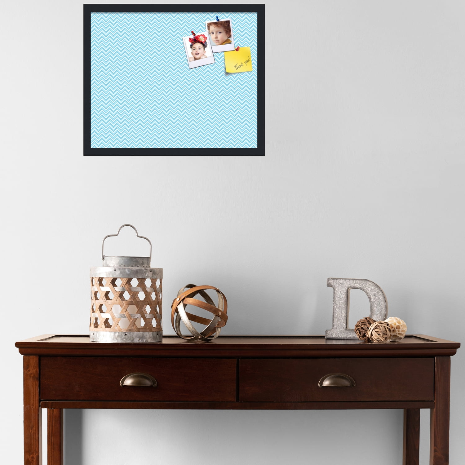 PinPix ArtToFrames 20x16 Custom Cork Bulletin Board    Poster Board Has a Fabric Style Canvas Finish, Framed in Satin Black (PinPix-247)