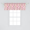 thumbnail image 2 of Ambesonne Rose Window Valance, Romantic Flowers Polka Dots, 54" X 18", Pink Pale Peach, 2 of 3