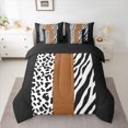 thumbnail image 2 of Castle Fairy Leopard Zebra Print Bedding Comforter Set 7pcs for Female Men Adults,Abstract Animal Print Queen Bedding Sets Super Cozy,Vintage Aesthetic Queen Sheet Sets,Lightweight Room Decor, 2 of 8