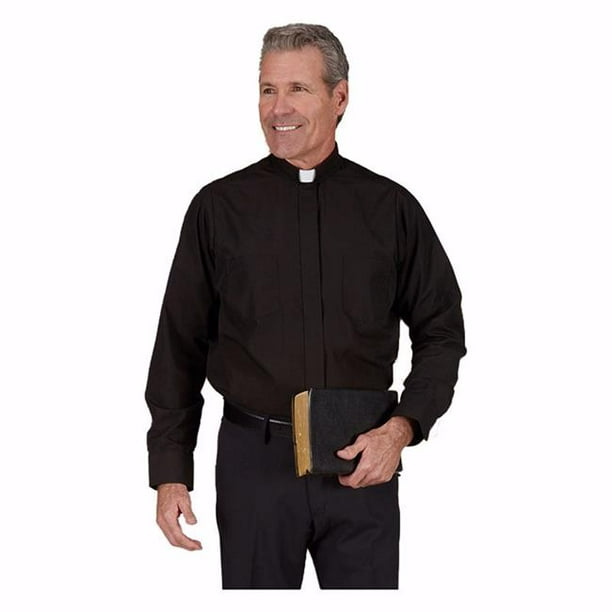 R. J. Toomey 174057 100 Percent Cotton Tab Collar Long Sleeve Clergy ...