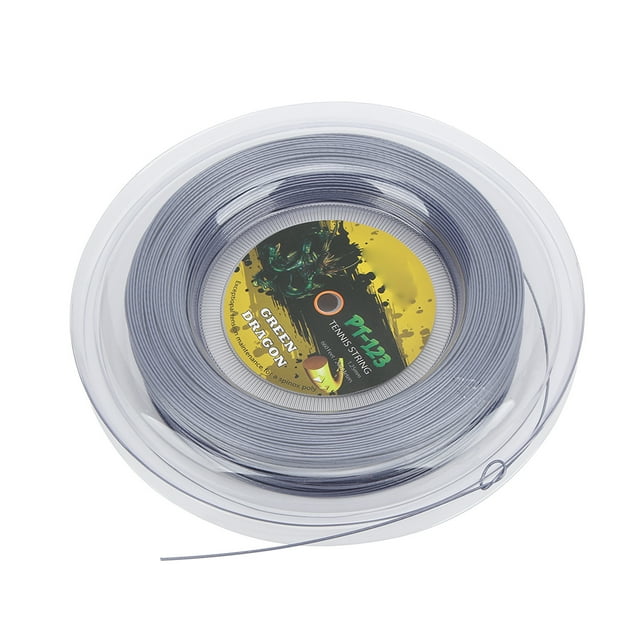 Tennis String, Double Ribbed Design Tennis Racquet String Reel Single Fiber High Tensile Resistance 1.25mm/17g Polyester For Training Yellow,Black,Gray,White