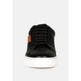 thumbnail image 3 of ASHFORD Black Fine Leather Handcrafted Sneakers, 3 of 7