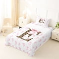 thumbnail image 5 of Erosebridal Girls Letter E Bow Twin Sheet Sets,Cute Bows Chic Cheetah Print Bedding For Girls Teens 3-Piece, 5 of 6