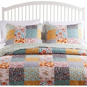 Barefoot Bungalow Carlie Reversible Quilt Set, Calico Patches, 2-Piece Twin/Twin XL